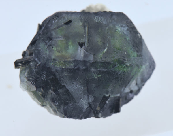 Beautiful Green and Purple Fluorite Crystal with Foitite Crystal Inclusions - Namibia