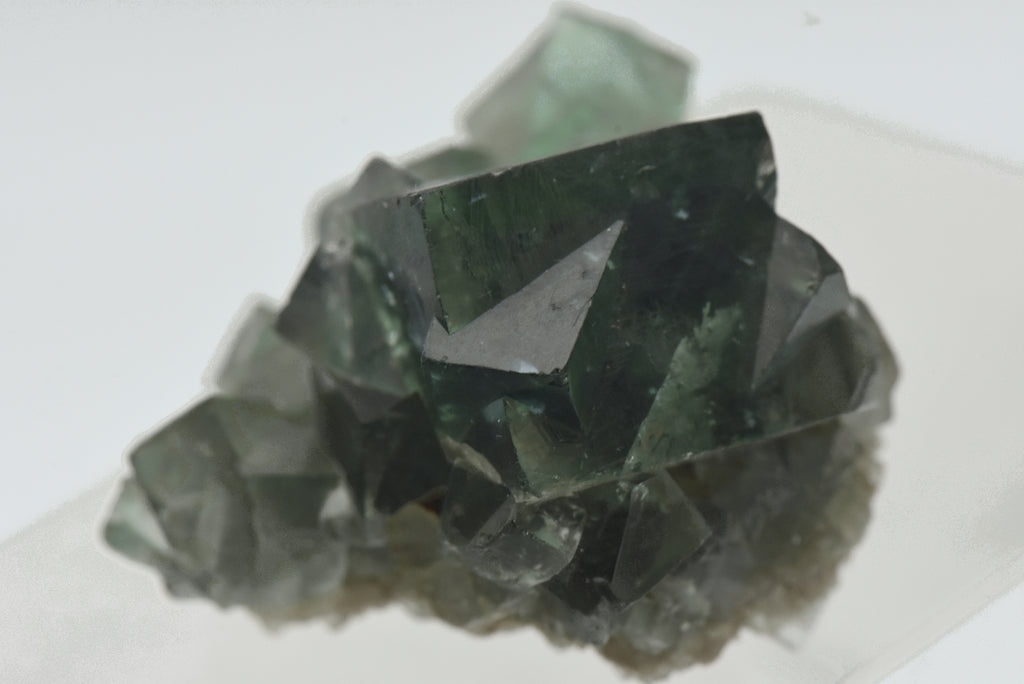 Green Fluorite Crystal Cluster Mineral Specimen - England