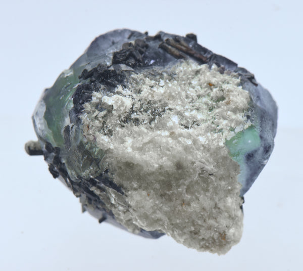 Beautiful Green and Purple Fluorite Crystal with Foitite Crystal Inclusions - Namibia