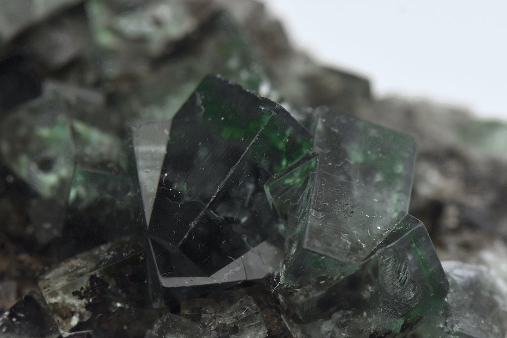 Green Fluorite Crystal Cluster on Matrix - UK