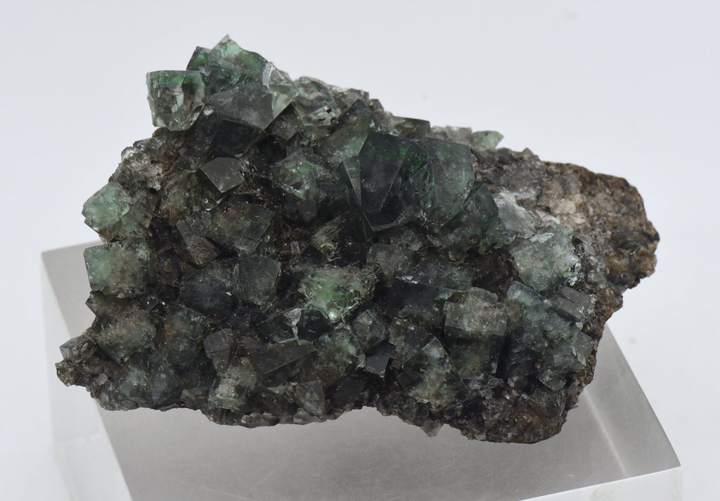 Green Fluorite Crystal Cluster on Matrix - UK