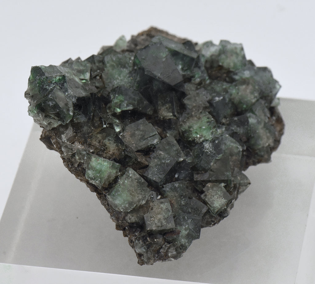 Green Fluorite Crystal Cluster on Matrix - UK