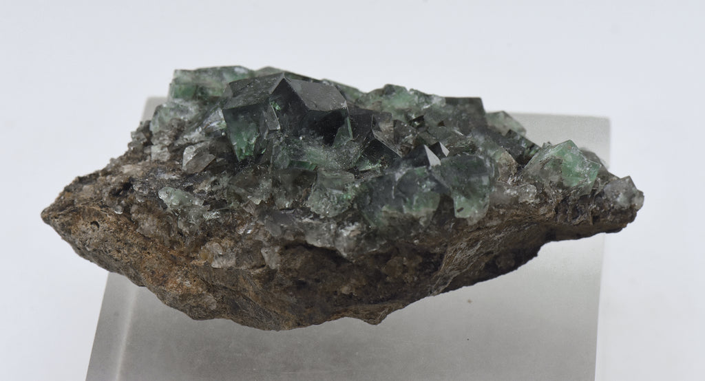 Green Fluorite Crystal Cluster on Matrix - UK