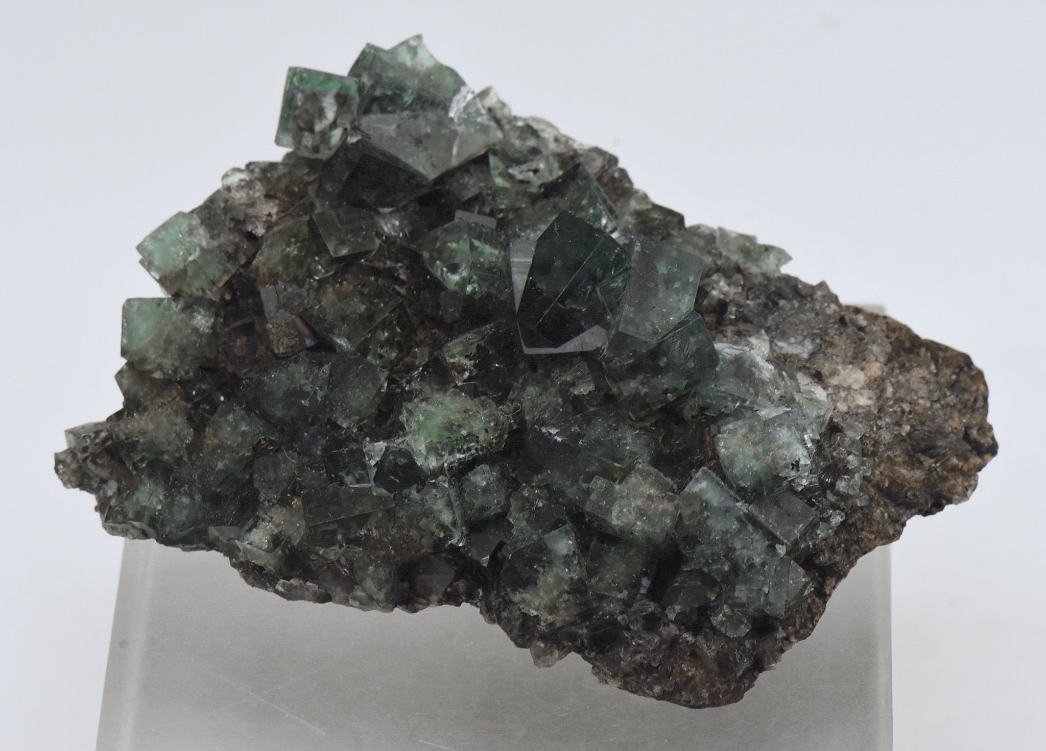 Green Fluorite Crystal Cluster on Matrix - UK