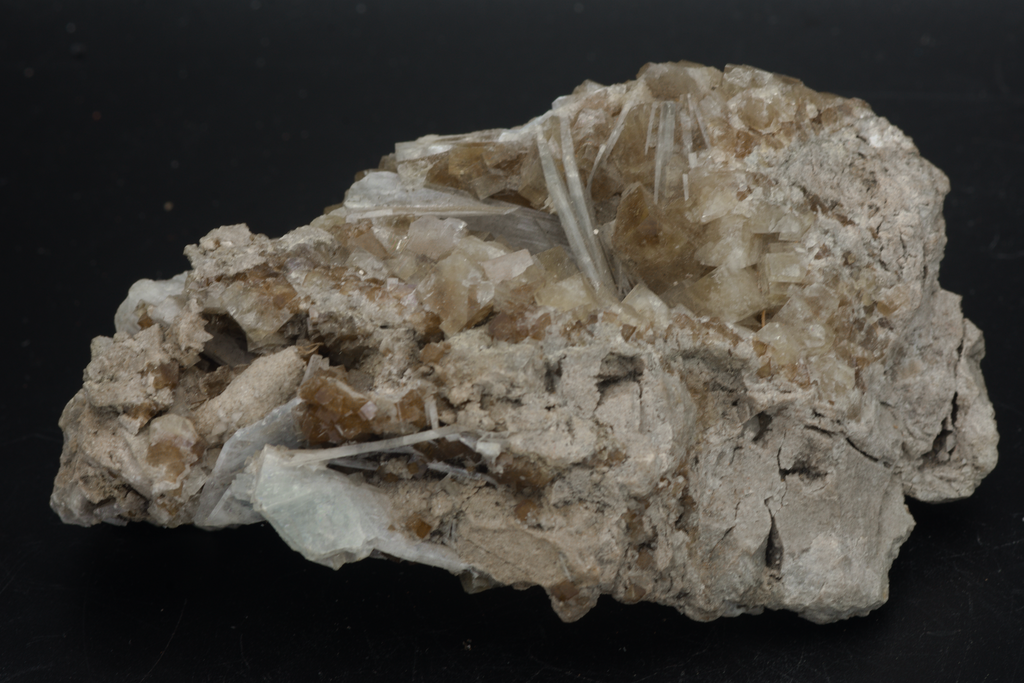 Brown "Root Beer" Fluorite and Celestite Crystal Cluster Mineral Specimen - Ohio, USA