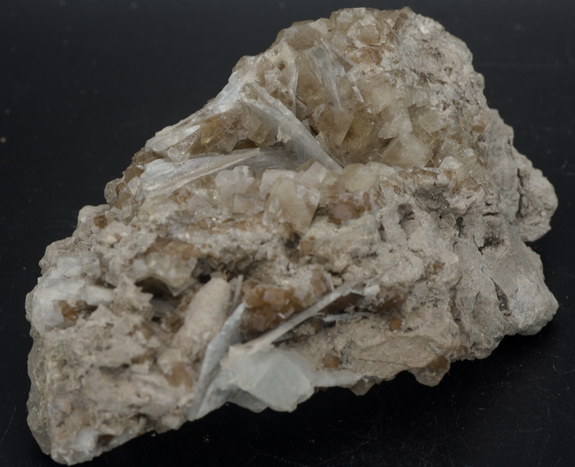 Brown "Root Beer" Fluorite and Celestite Crystal Cluster Mineral Specimen - Ohio, USA