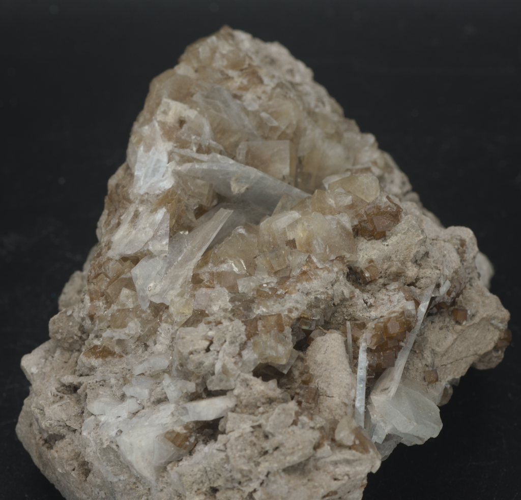 Brown "Root Beer" Fluorite and Celestite Crystal Cluster Mineral Specimen - Ohio, USA