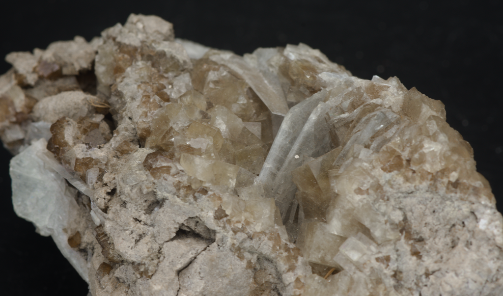 Brown "Root Beer" Fluorite and Celestite Crystal Cluster Mineral Specimen - Ohio, USA