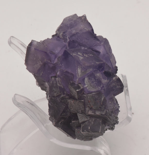 Purple Fluorite Crystal Cluster Mineral Specimen - Greece