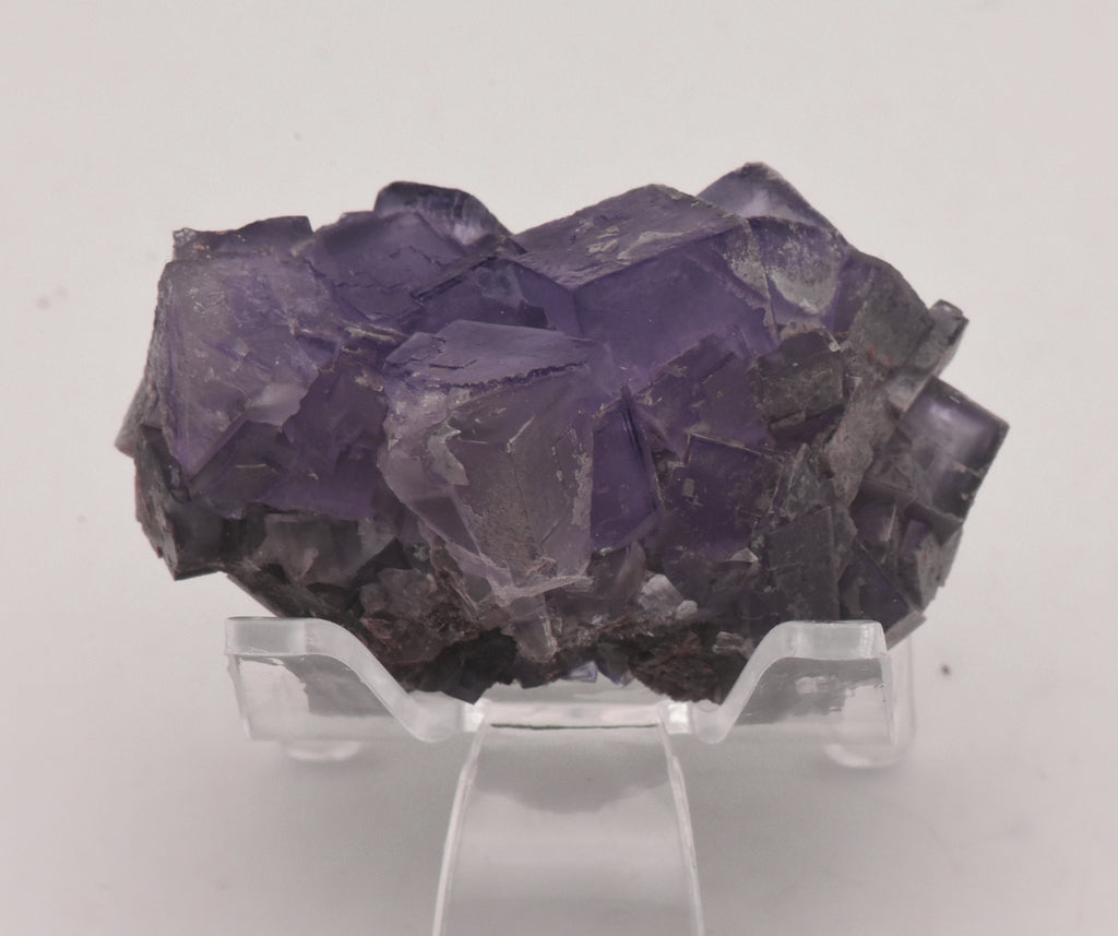 Purple Fluorite Crystal Cluster Mineral Specimen - Greece