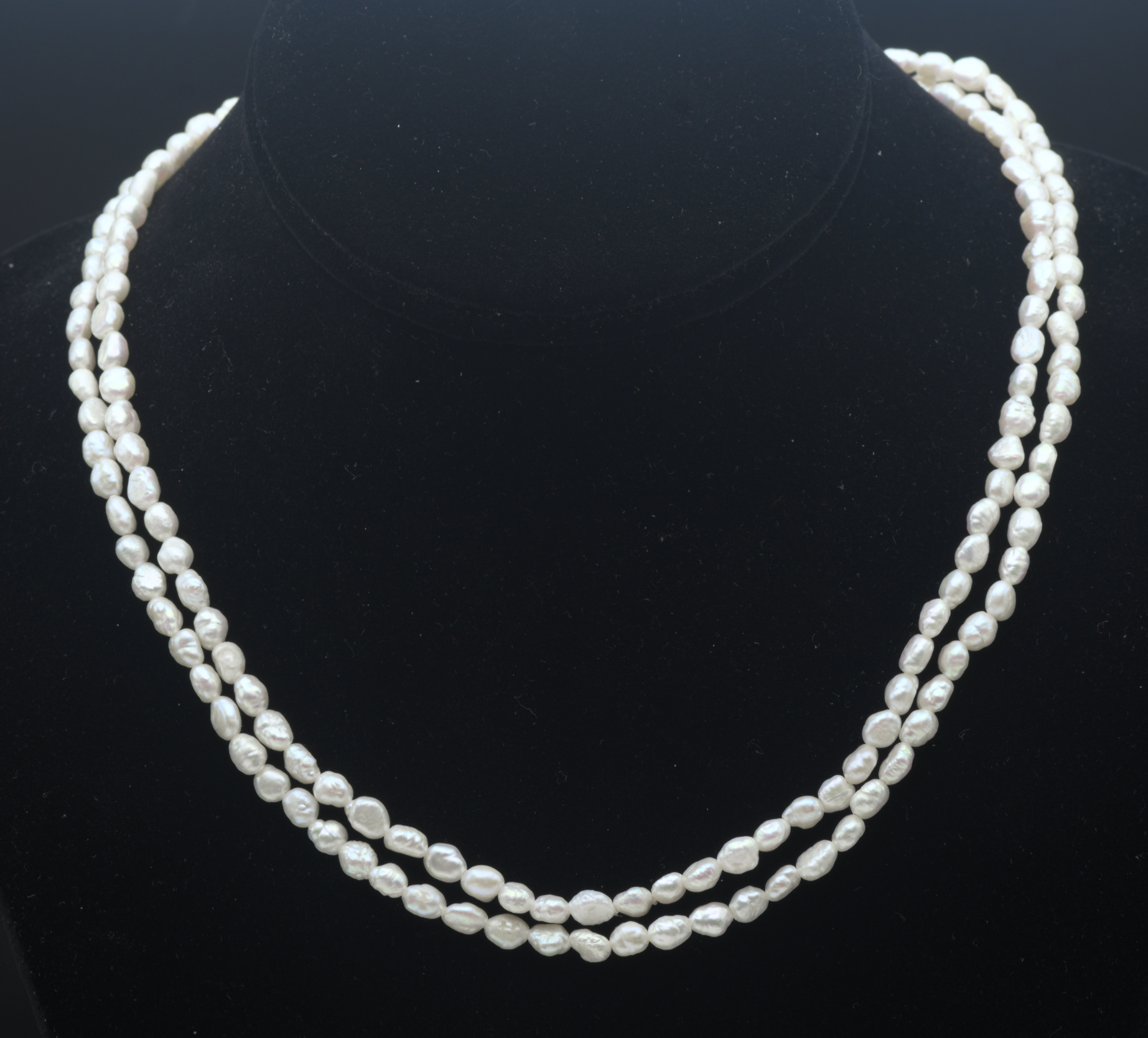 Vintage Freshwater Pearls Single Strand Necklace - 35"