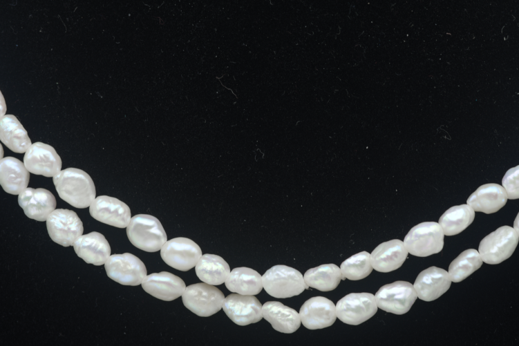 Vintage Freshwater Pearls Single Strand Necklace - 35"