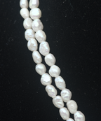 Vintage Freshwater Pearls Single Strand Necklace - 35"