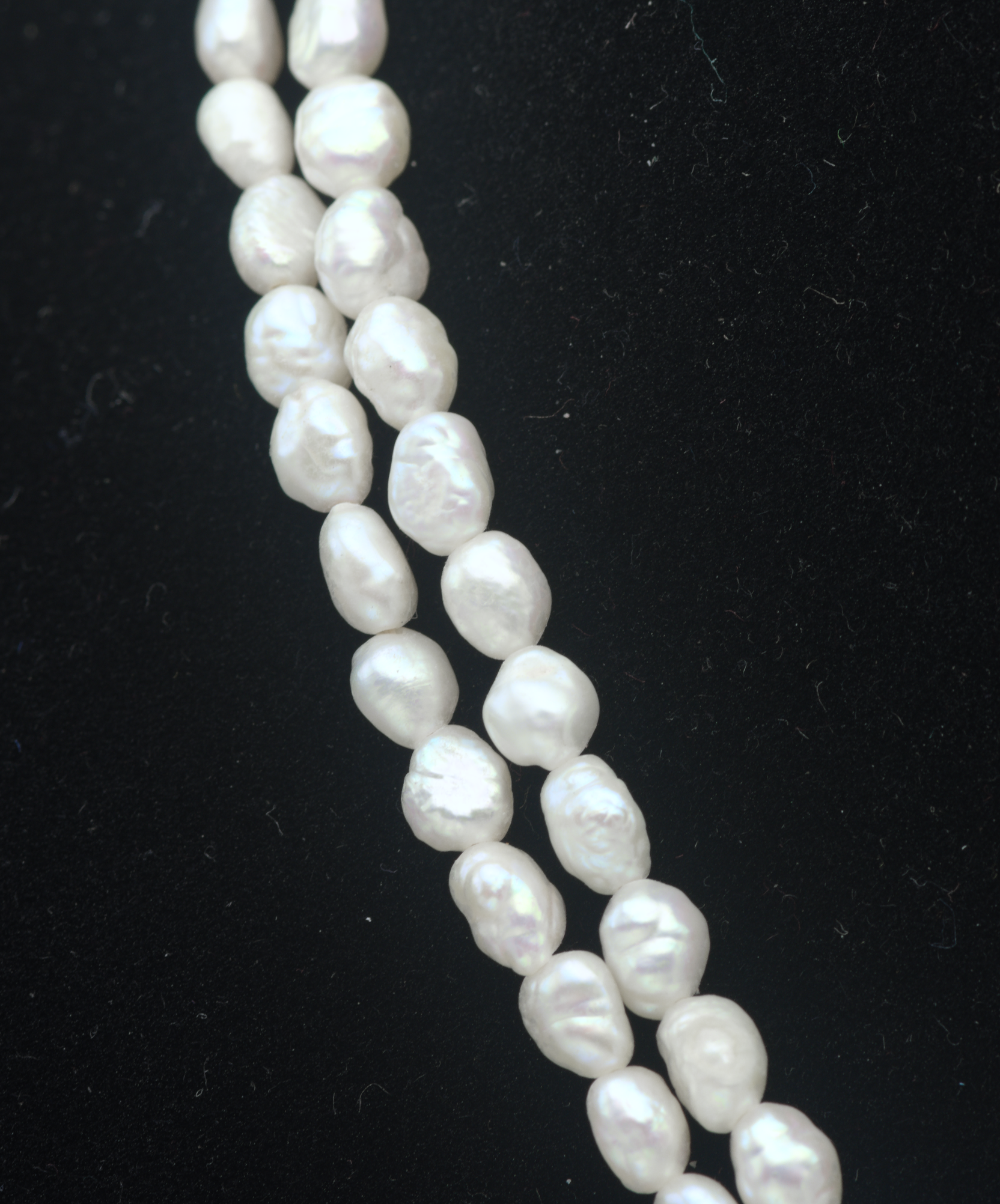 Vintage Freshwater Pearls Single Strand Necklace - 35"