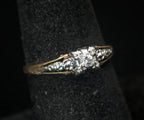 Vintage 14k Gold Solitaire Diamond Ring - Size 6.75