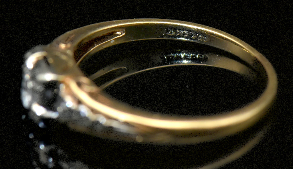 Vintage 14k Gold Solitaire Diamond Ring - Size 6.75