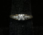 Vintage 14k Gold Solitaire Diamond Ring - Size 6.75