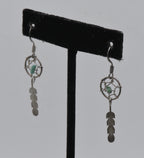 Vintage Silver and Turquoise Dreamcatcher Earrings