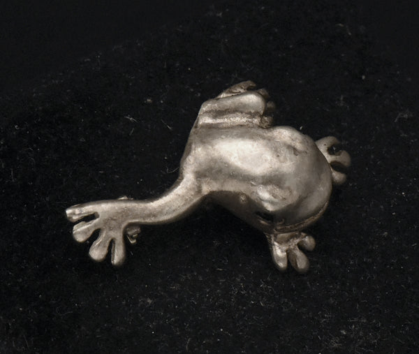 Vintage Sterling Silver Frog Brooch