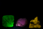 Collection of Fluorescent Minerals Varieties