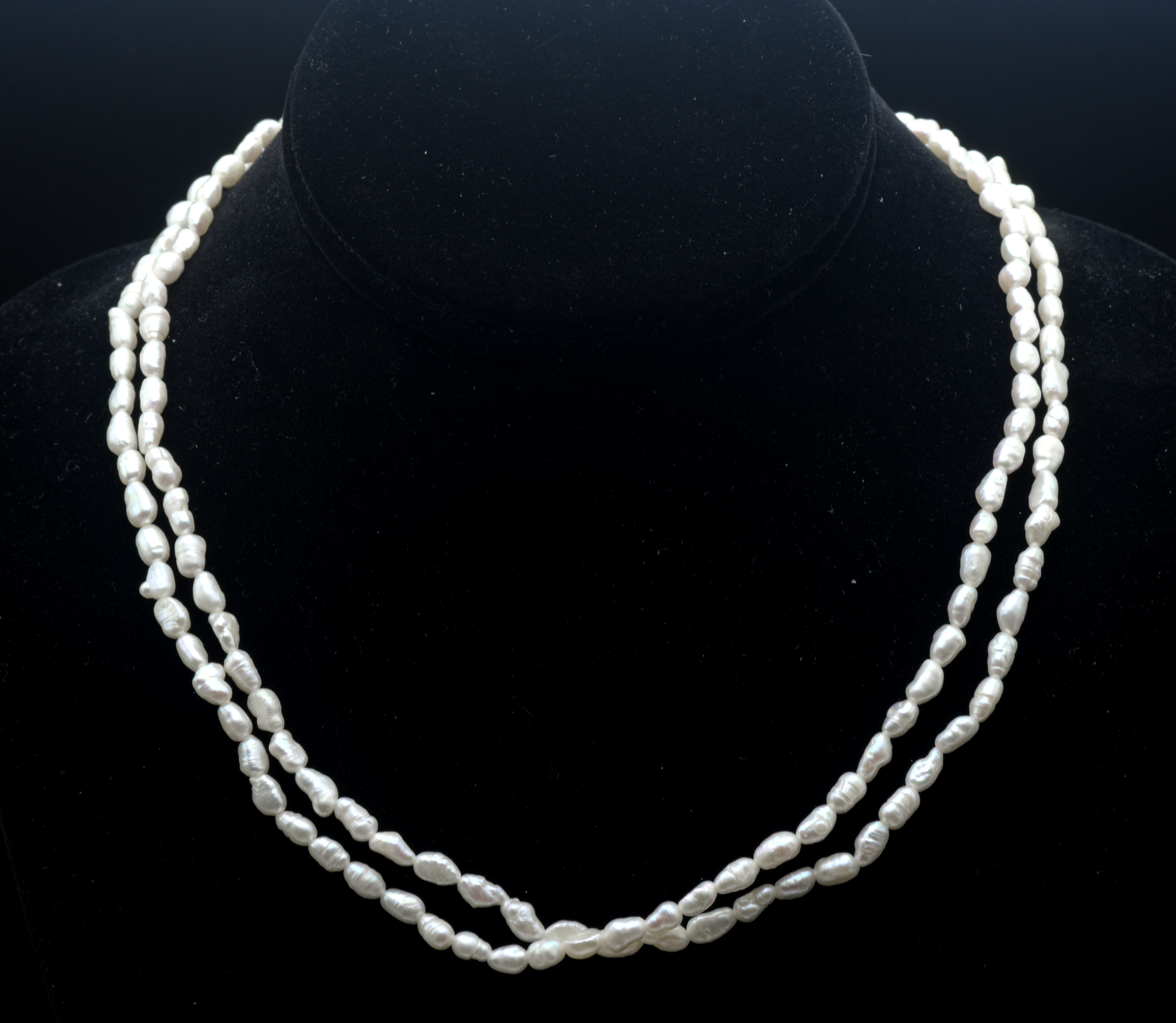 Vintage Freshwater Pearls Single Strand Necklace - 36"