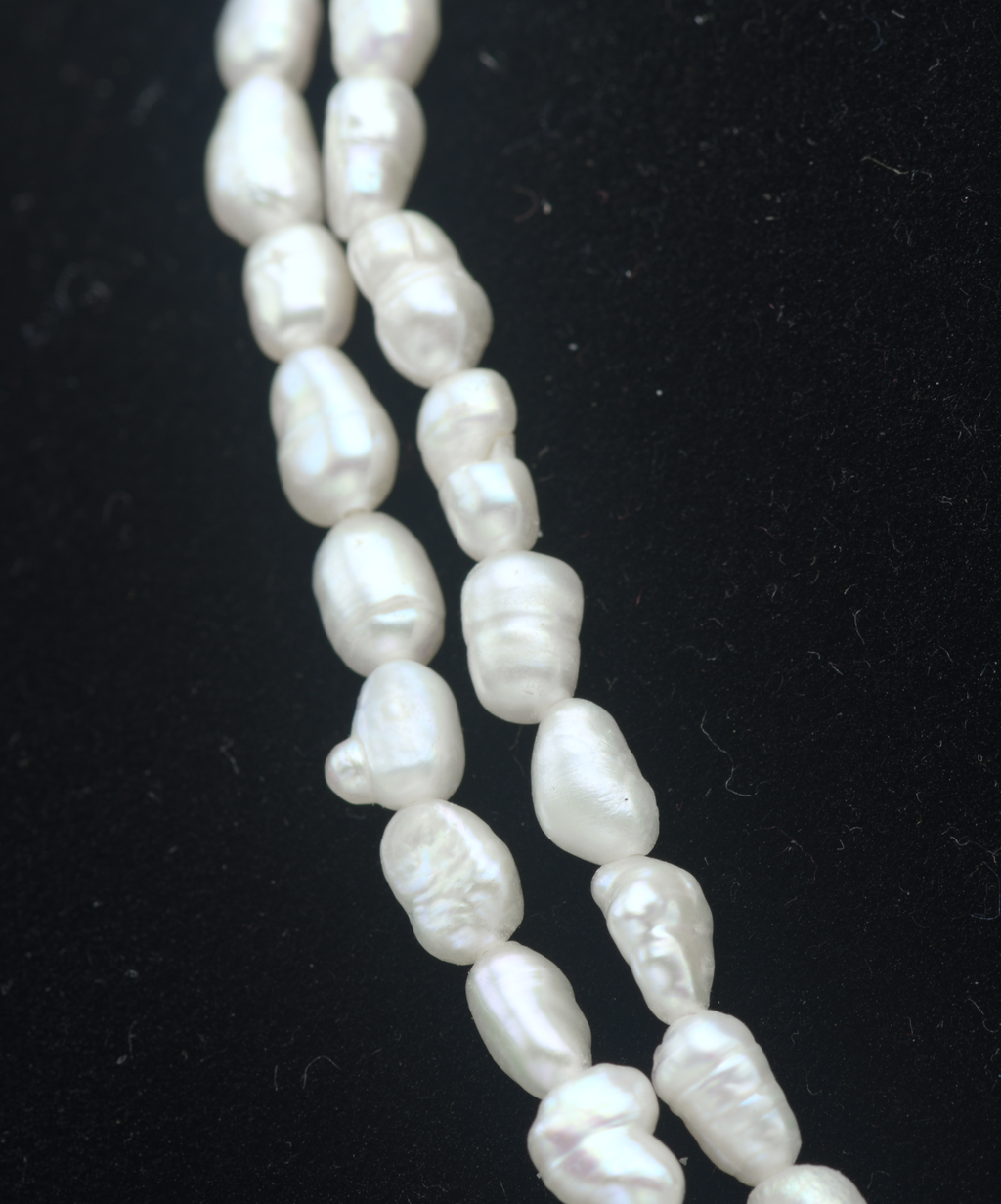 Vintage Freshwater Pearls Single Strand Necklace - 36"