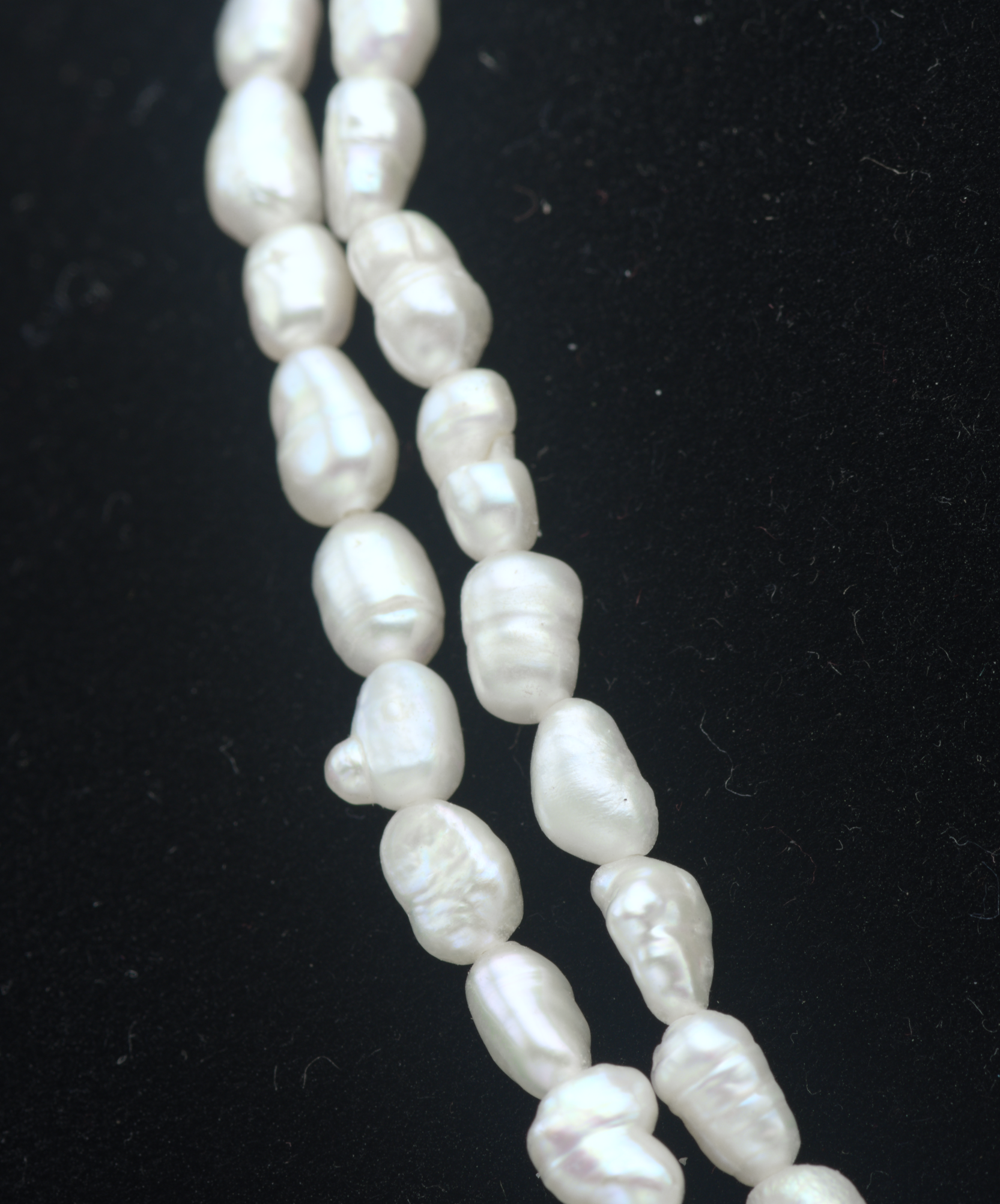 Vintage Freshwater Pearls Single Strand Necklace - 36"