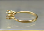 Vintage 14k Gold and Diamonds Semi-Mount Ring - Size 4