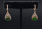 Vintage Rose Gold Tone Sterling Silver Dangle Earrings