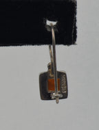 UNMATCHED Vintage Red Garnet Sterling Silver Dangle Earring