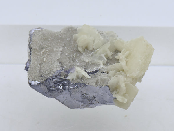 Galena with Barite, Quartz, and Fluorite Crystal Cluster Mineral Specimen - Illinois, USA