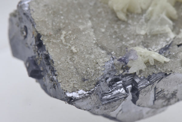 Galena with Barite, Quartz, and Fluorite Crystal Cluster Mineral Specimen - Illinois, USA