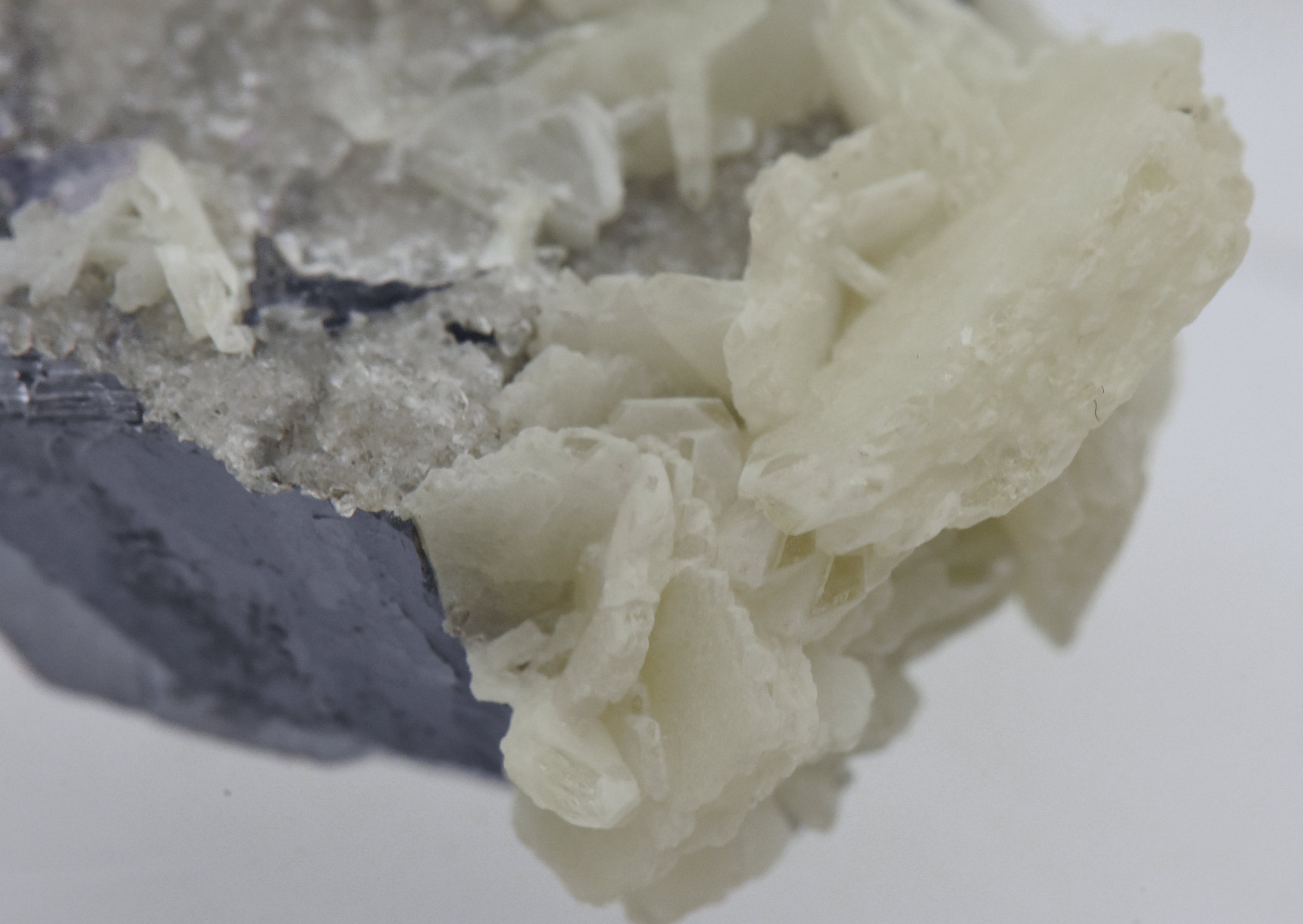 Galena with Barite, Quartz, and Fluorite Crystal Cluster Mineral Specimen - Illinois, USA