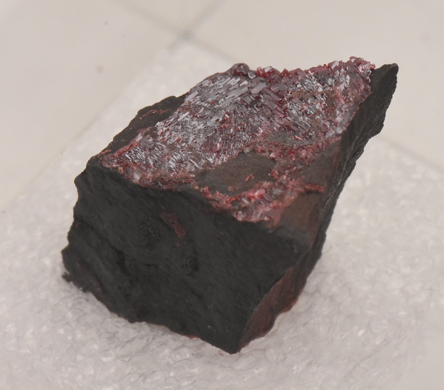 Realgar Crystals on Matrix Thumbnail Specimen - Nevada