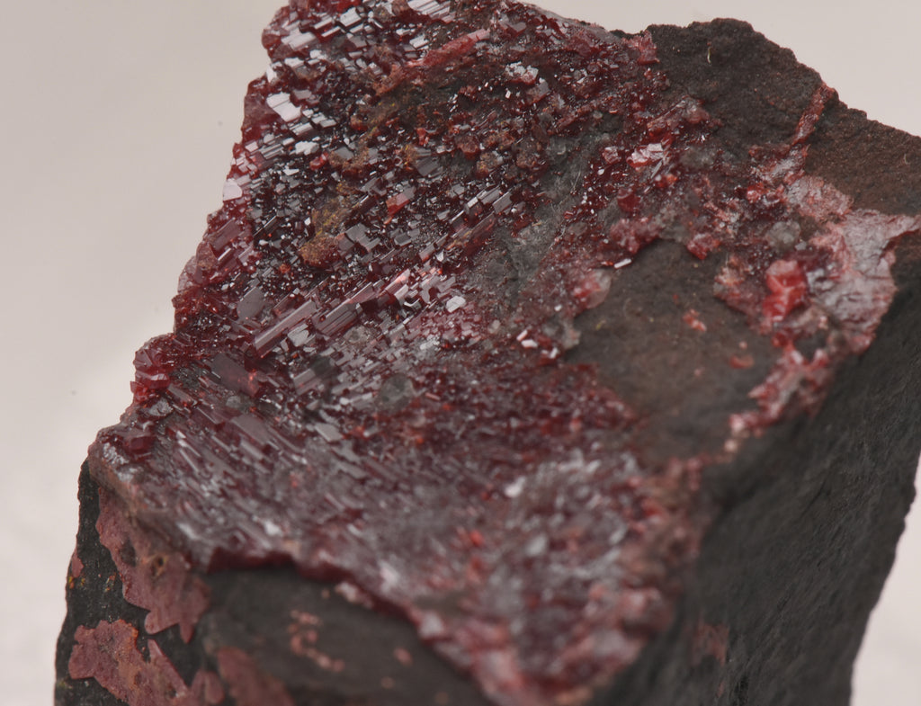 Realgar Crystals on Matrix Thumbnail Specimen - Nevada