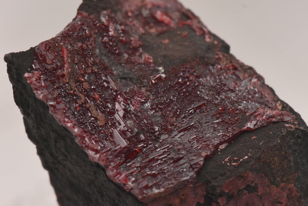 Realgar Crystals on Matrix Thumbnail Specimen - Nevada