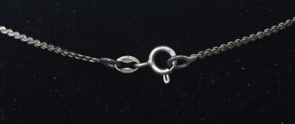 Vintage Handmade Mexican Calcite Pendant on Sterling Silver Chain Necklace - 20"