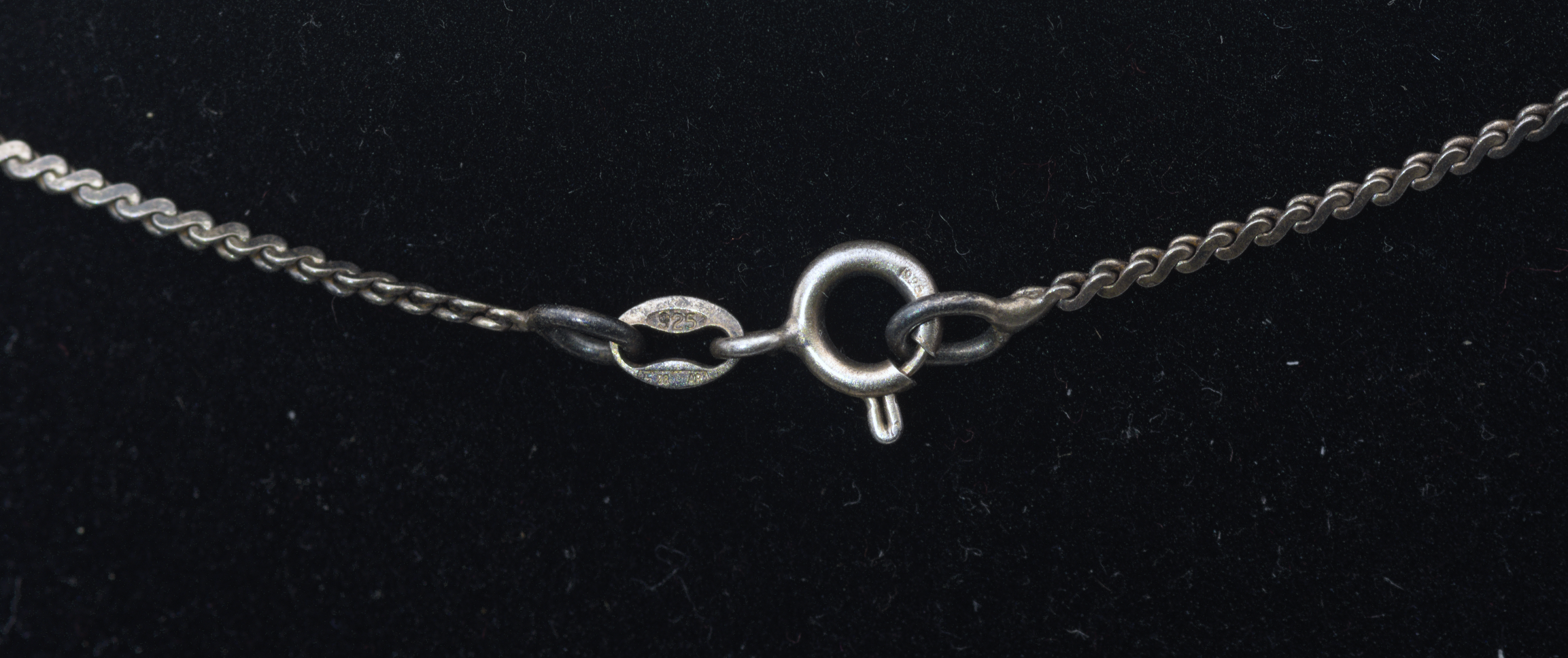 Vintage Handmade Mexican Calcite Pendant on Sterling Silver Chain Necklace - 20"