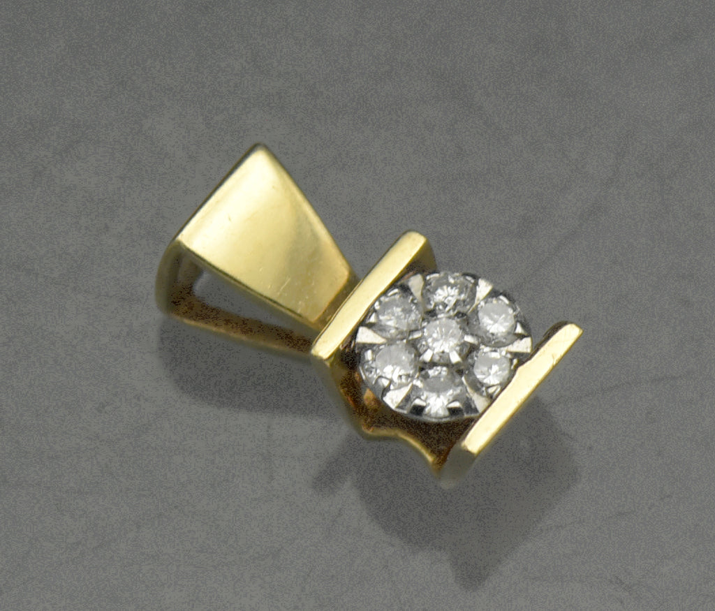 Vintage 14k Gold and Diamonds Pendant