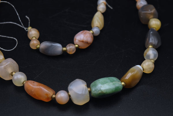 BROKEN Various Tumbled Stone Bead Necklace