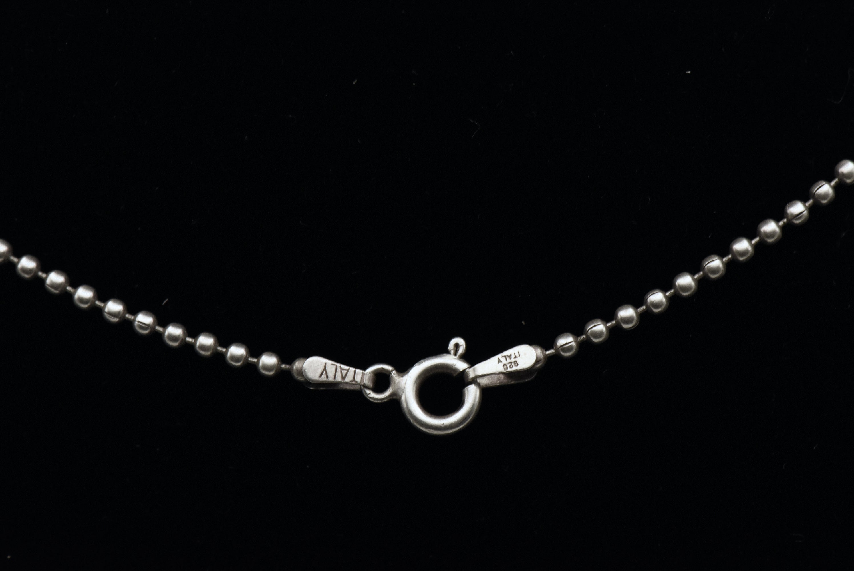 Vintage Sterling Silver Multi-Gem Pendant Chain Necklace - 16.25"