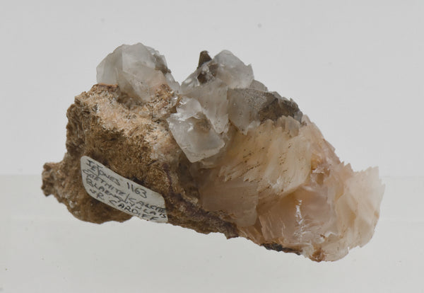 Calcite with Goethite Pseudomorph of Pyrite - Wales