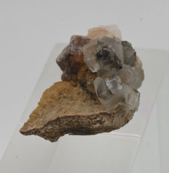 Calcite with Goethite Pseudomorph of Pyrite - Wales