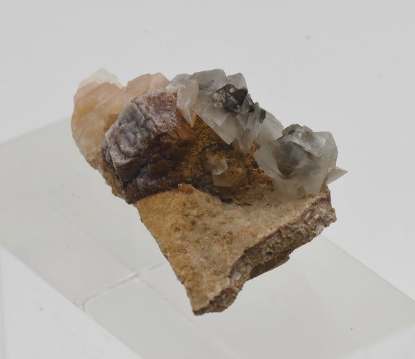 Calcite with Goethite Pseudomorph of Pyrite - Wales