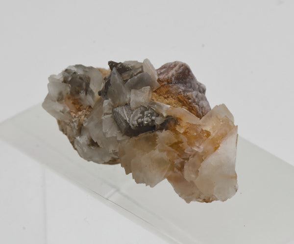 Calcite with Goethite Pseudomorph of Pyrite - Wales