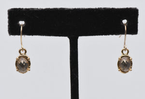 Gold Tone Metal Dangle Earrings
