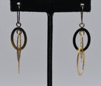 Gold Tone Metal Dangle Earrings