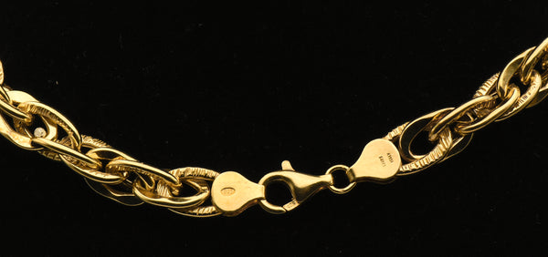 Vintage Italian Vermeil Multi-Link Chain Necklace - 18"
