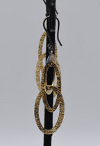 Gold Tone Metal Dangle Earrings