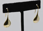 Gold Tone Sterling Silver Teardrop Earrings
